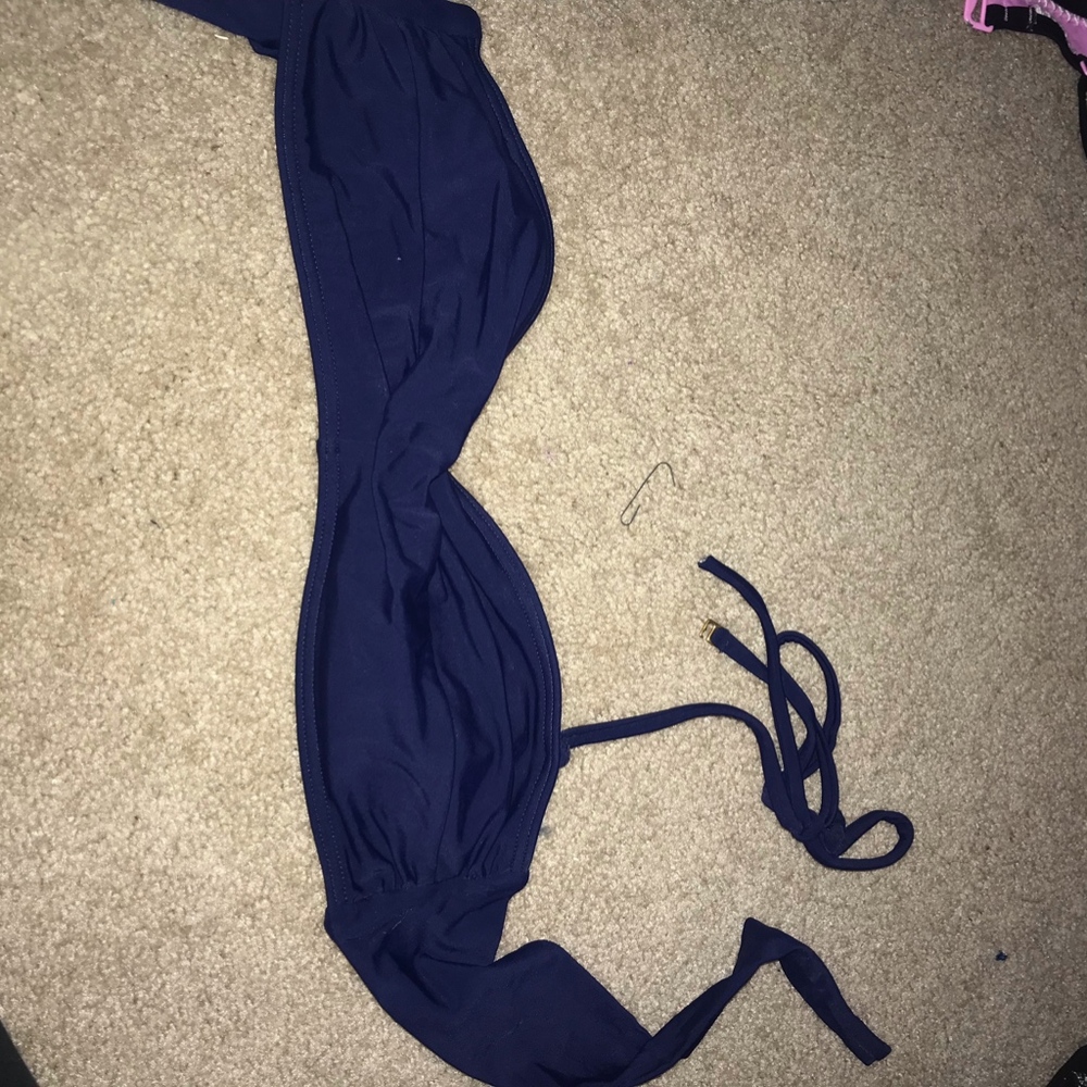 Navy blue bathing suit top
